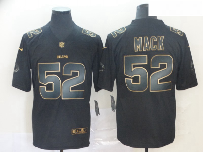 Nike Bears 52 Khalil Mack Black Gold Vapor Untouchable Limited Jersey