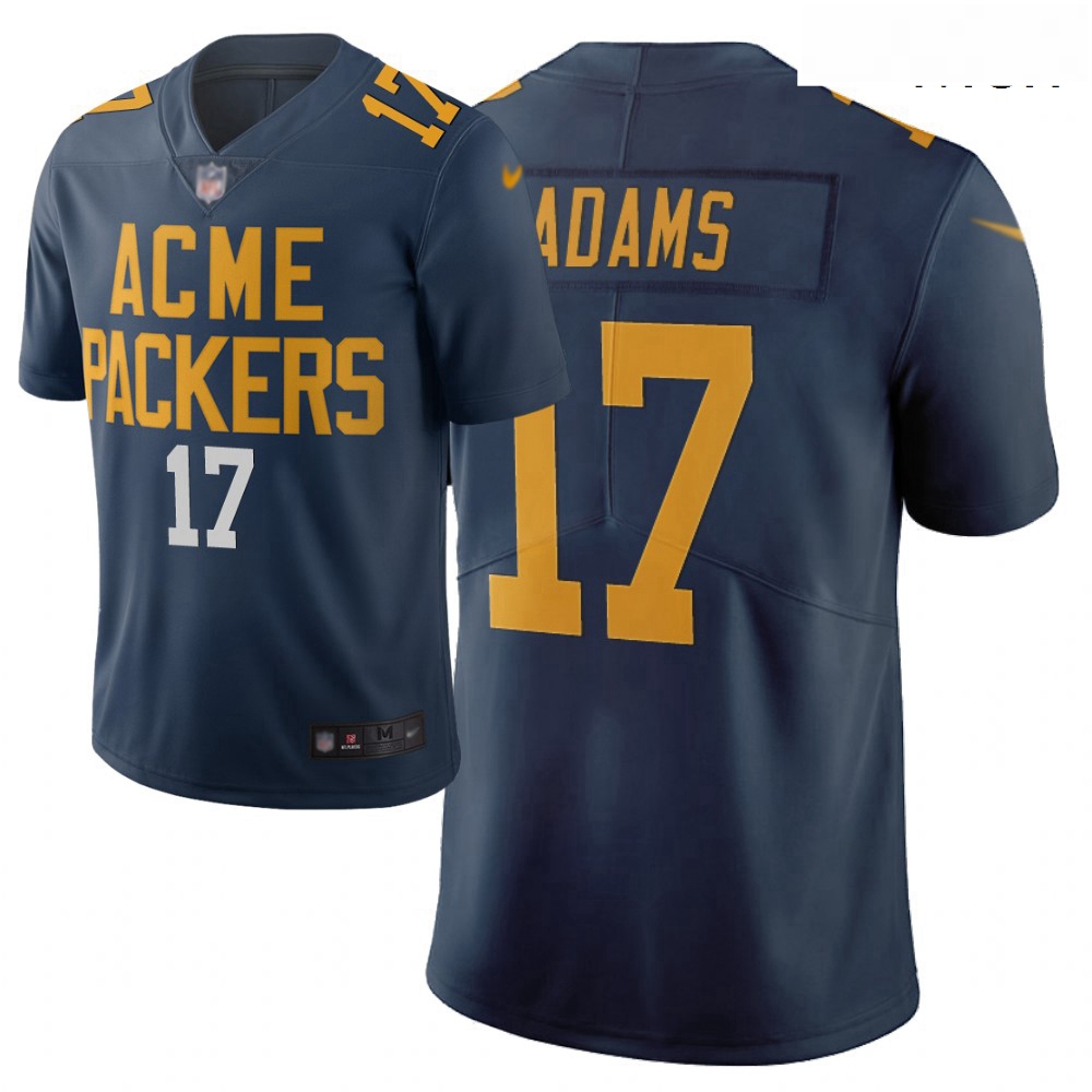 Packers 17 Davante Adams Navy Men Stitched Football Limited City Edition Jersey