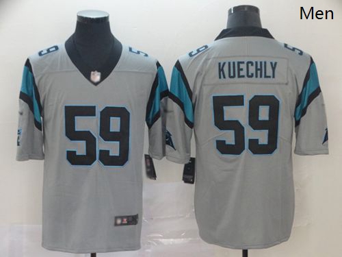 Panthers 59 Luke Kuechly Silver Men Stitched Football Limited Inverted Legend Jersey