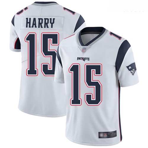 Patriots 15 N 27Keal Harry White Men Stitched Football Vapor Untouchable Limited Jersey