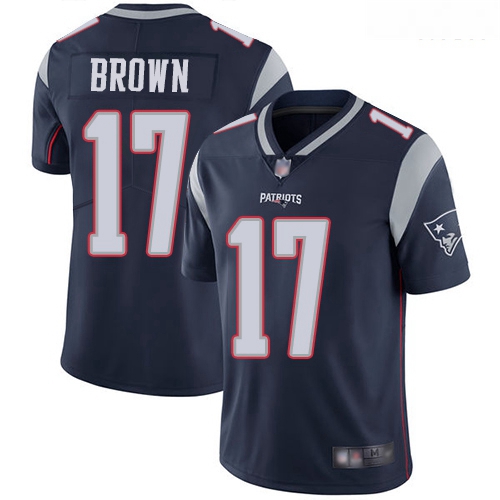 Patriots 17 Antonio Brown Navy Blue Team Color Men Stitched Football Vapor Untouchable Limited Jerse