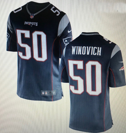 Patriots 50 Chase Winovich Navy Vapor limited Jersey