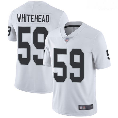 Raiders 59 Tahir Whitehead White Men Stitched Football Vapor Untouchable Limited Jersey