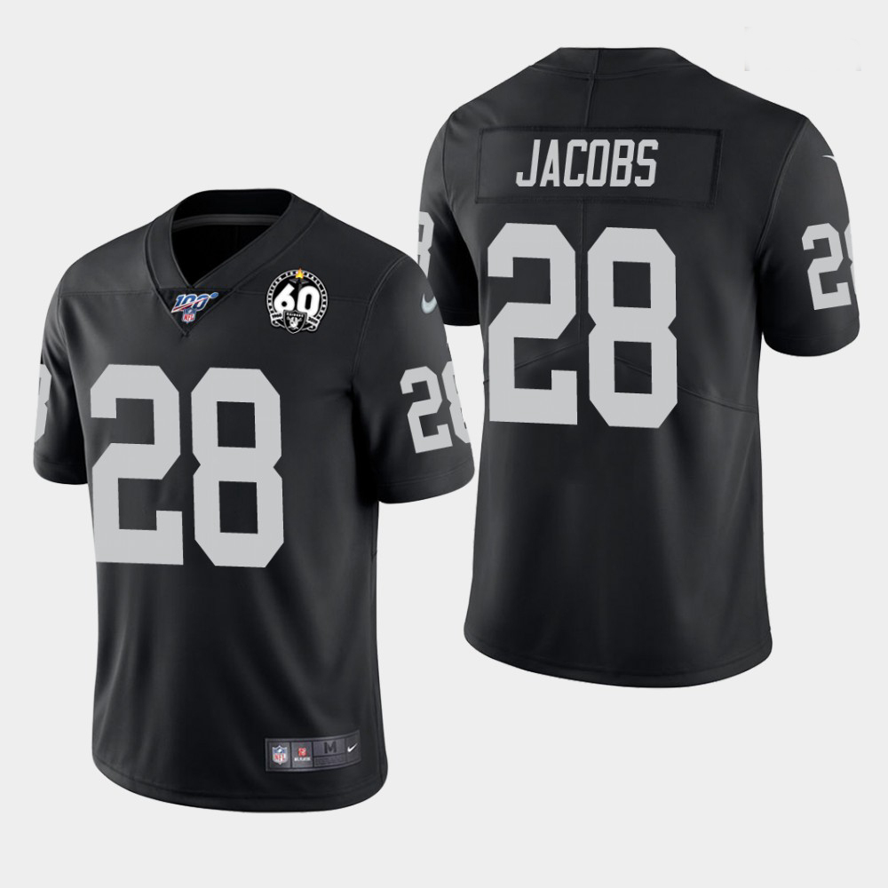 Raiders Josh Jacobs 60th Anniversary Vapor Limited Jersey   Black