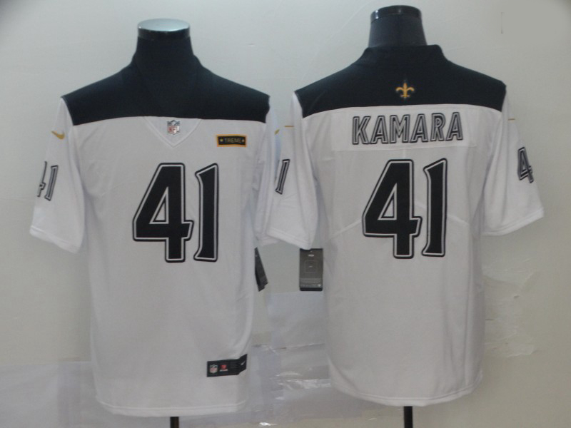 Saints 41 Alvin Kamara White City Edition Vapor Untouchable Limited Jersey