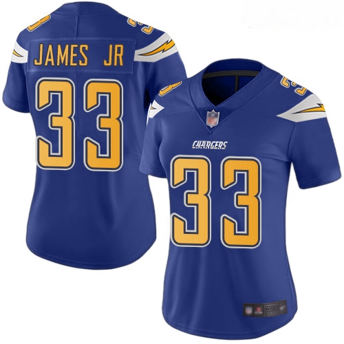 Chargers #33 Derwin James Jr Electric Blue Women Stitched Footba