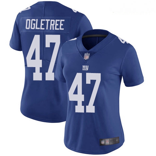 Giants #47 Alec Ogletree Royal Blue Team Color Women Stitched Football Vapor Untouchable Limited Jer