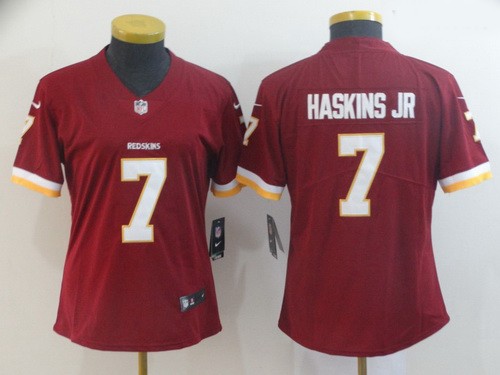 Nike Redskins 7 Dwayne Haskins Jr Burgundy Women Vapor Untouchable Limited Jersey