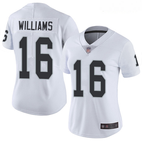 Raiders #16 Tyrell Williams White Women Stitched Football Vapor 