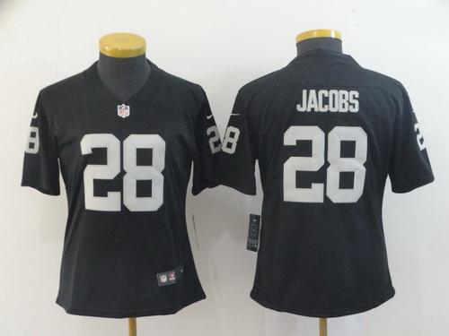 Women Nike Raiders 28 Josh Jacobs Black Women Vapor Untouchable Limited Jersey