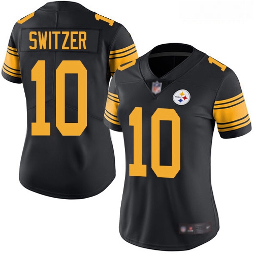 Women Nike Pittsburgh Steelers #10 Ryan Switzer Black Football Rush Jersey