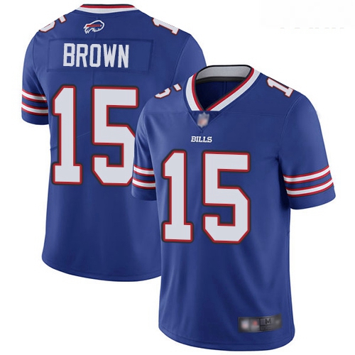 Bills #15 John Brown Royal Blue Team Color Youth Stitched Football Vapor Untouchable Limited Jersey