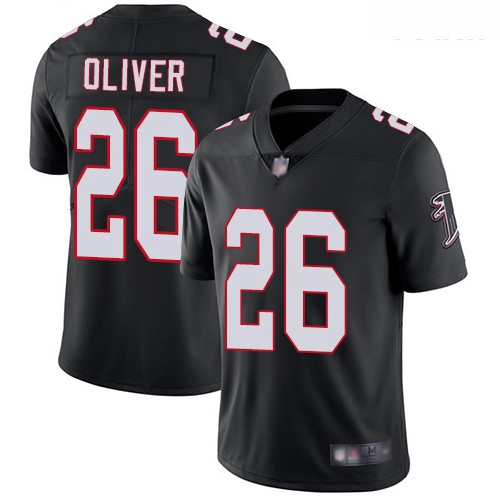 Falcons #26 Isaiah Oliver Black Alternate Youth Stitched Footbal