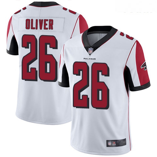 Falcons #26 Isaiah Oliver White Youth Stitched Football Vapor Un