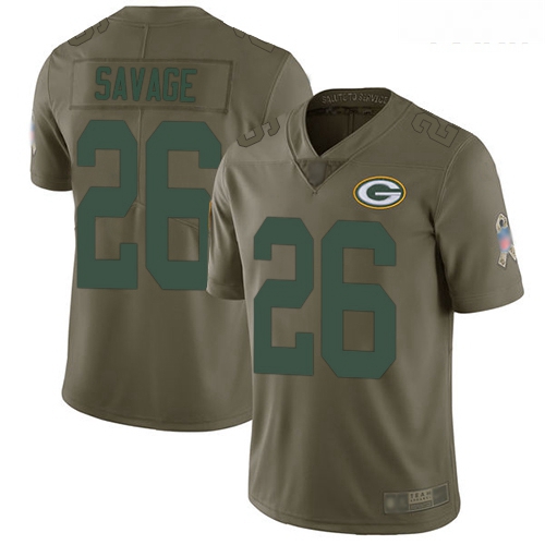 Packers #26 Darnell Savage Olive Youth Stitched Football Limited