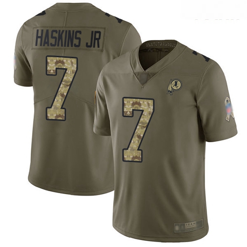 Redskins #7 Dwayne Haskins Jr Olive Camo Youth Stitched Football Limited 2017 Salute to Service Jers