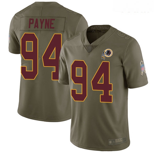 Redskins #94 Da 27Ron Payne Olive Youth Stitched Football Limite