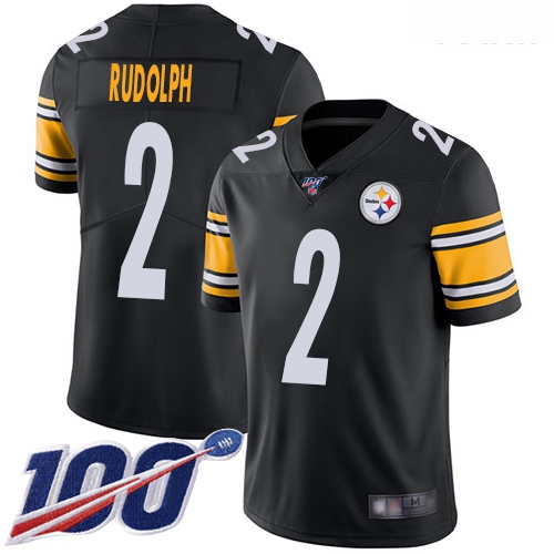Steelers #2 Mason Rudolph Black Team Color Youth Stitched Footba