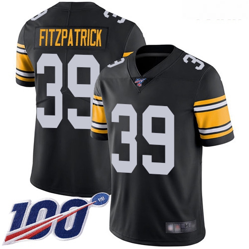 Steelers #39 Minkah Fitzpatrick Black Alternate Youth Stitched F