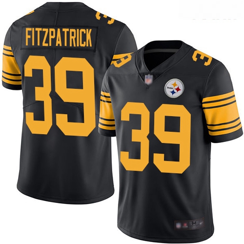 Steelers #39 Minkah Fitzpatrick Black Youth Stitched Football Li