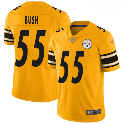 Steelers #55 Devin Bush Gold Youth Stitched Football Limited Inv