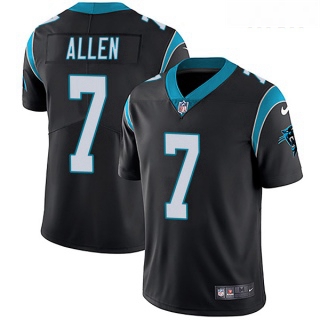 Kyle Allen Men Carolina Panthers Nike Team Color Vapor Untouchable Jersey Limited Black