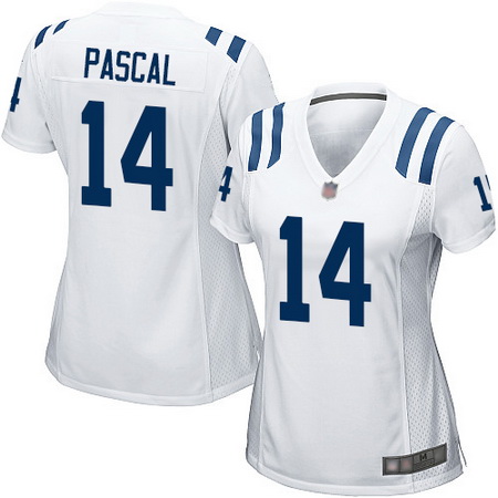 Women Zach Pascal Game Road Jersey 14 Football Indianapolis Colts White