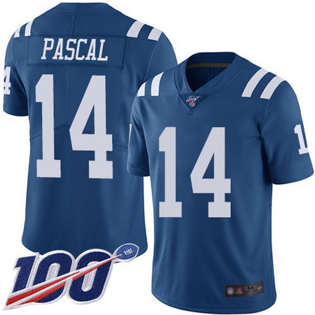 Youth Zach Pascal Limited Jersey 14 Football Indianapolis Colts Royal Blue 100th