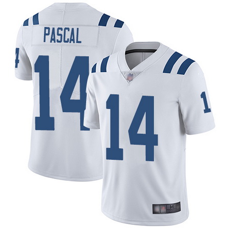 Youth Zach Pascal Limited Road Jersey 14 Football Indianapolis Colts White Vapor