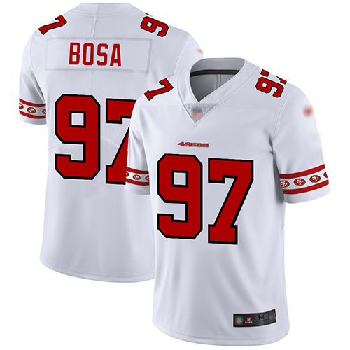 49ers 97 Nick Bosa White Mens Stitched Football Limited Team Logo Fashion Jersey