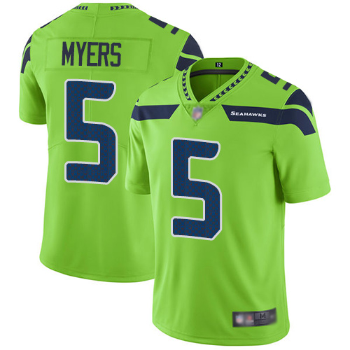 Mens Seahawks 5 Jason Myers Green Rush Vapor Untouchable Limited Jersey