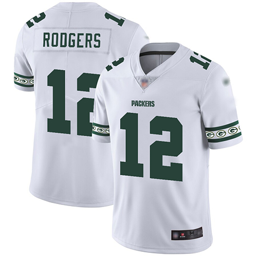 Packers 12 Aaron Rodgers White Mens Stitched Football Limited Team Logo Fashion Jersey