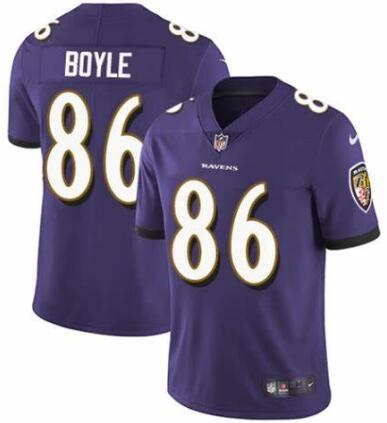 Men Nike Nick Boyle Baltimore Ravens Limited Purple Team Color Jersey