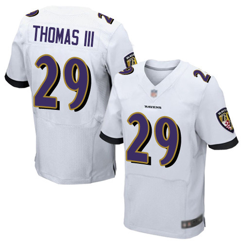 Men  Earl Thomas III Elite White Road Jersey Baltimore Ravens Football  29