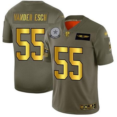 Cowboys 55 Leighton Vander Esch Camo Gold Men Stitched Football Limited 2019 Salute To Service Jerse