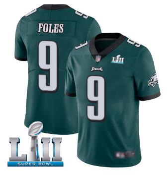 Midnight Green Nick Foles Limited Philadelphia Eagles Vapor Untouchable #9 Home Super Bowl LII Footb