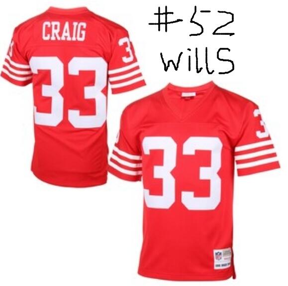 49ers Throwback Jersey 52 Wills