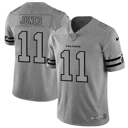 Nike Falcons 11 Julio Jones 2019 Gray Gridiron Gray Vapor Untouchable Limited Jersey