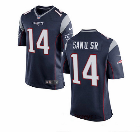 New England Patriots 14 Mohamed SANU SR Blue Vapor Limited Jersey