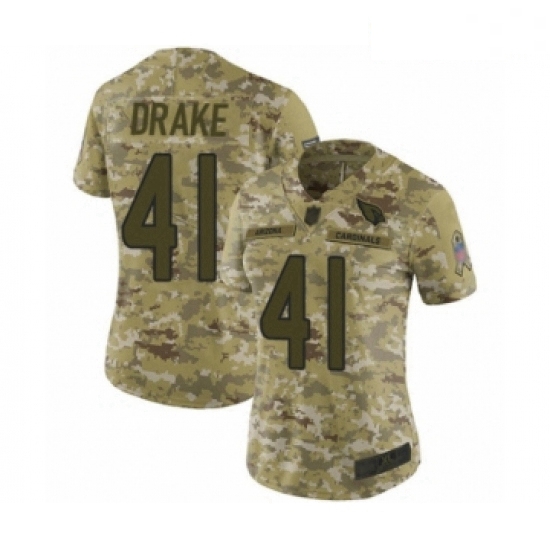 Women's Arizona Cardinals #41 Kenyan Drake Limited Camo 2018 Salute to Service Football Jersey