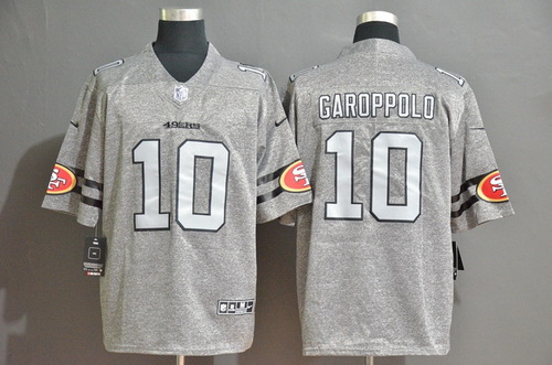 49ers 10 Jimmy Garoppolo 2019 Gray Gridiron Gray Vapor Untouchable Limited Jersey