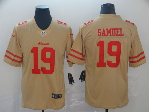 49ers 19 Deebo Samuel Cream Inverted Legend Limited Jersey