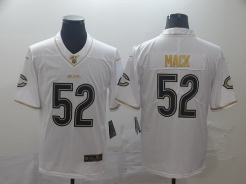 Bears 52 Khalil Mack White Gold Vapor Untouchable Limited Jersey