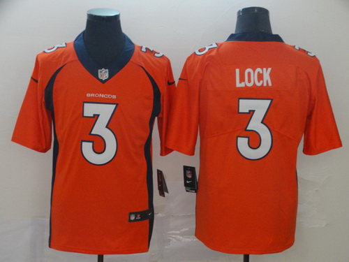 Broncos 3 Drew Lock Orange Vapor Untouchable Limited Jersey