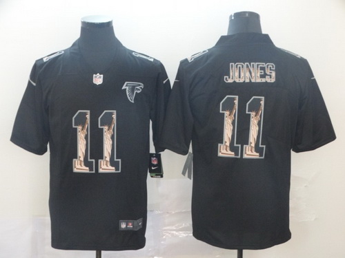 Falcons 11 Julio Jones Black Statue Of Liberty Limited Jersey