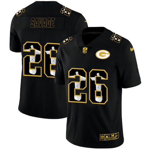 Packers 26 Darnell Savage Jr  Black Jesus Faith Edition Limited Jersey