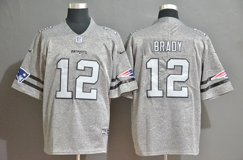 Patriots 12 Tom Brady 2019 Gray Gridiron Gray Vapor Untouchable Limited Jersey