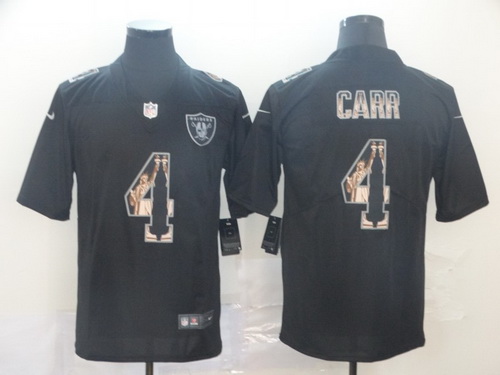 Raiders 4 Derek Carr Black Statue Of Liberty Limited Jersey