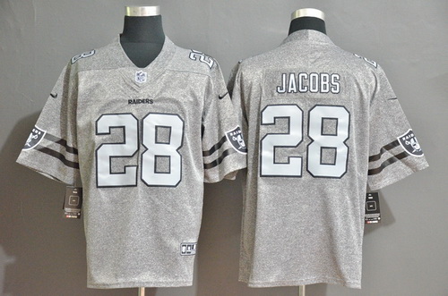 Raiders 28 Josh Jacobs 2019 Gray Gridiron Gray Vapor Untouchable Limited Jersey