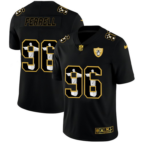 Raiders 96 Clelin Ferrell Black Jesus Faith Edition Limited Jersey